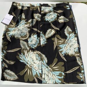 Who What Wear Black Floral Skirt